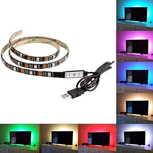 XERGY RGB Multi-Color USB LED Strip Lights for TV
