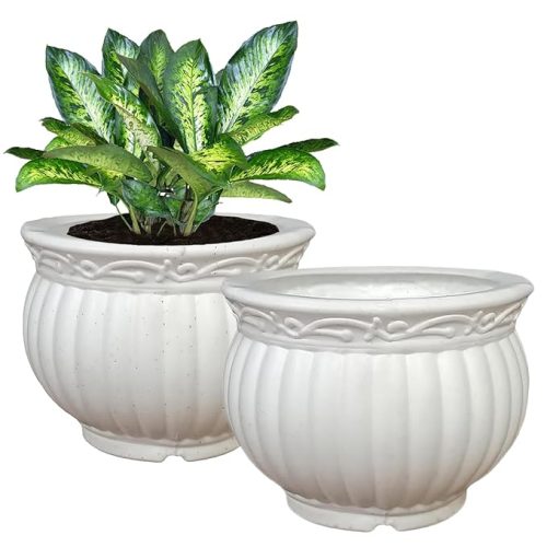 Heart Home Kanha Matki White Stylish Flower Pots Online